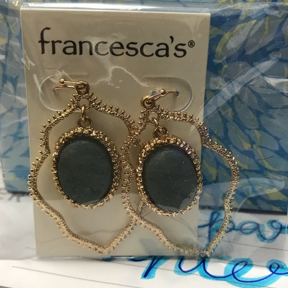 Francesca’s gold and grey earrings